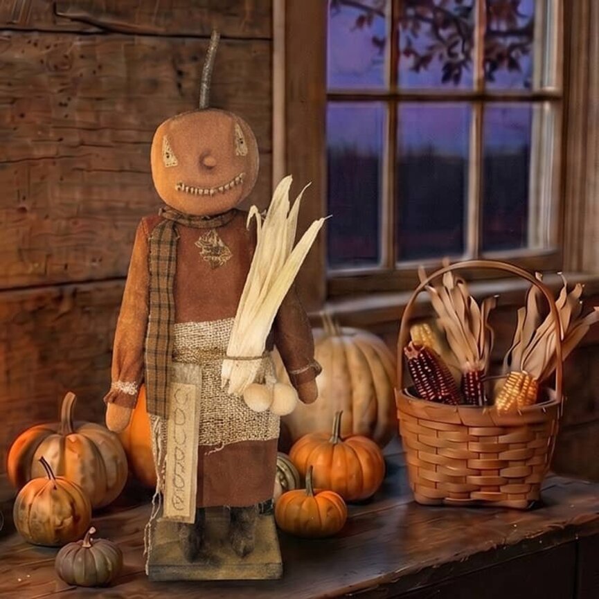 Bryn Girl Doll with Apron & Gourd Sign - 24"