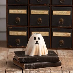 Scared Ghost Candlestick - 4"