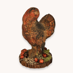 Krisnick Turkey Wood Base with Pumpkins - 6" x 4"