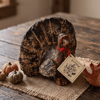 Turkey Figurine with Fanned Tail  - 6.5"