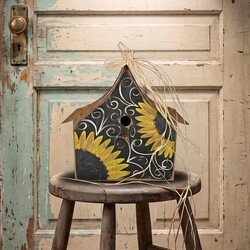 Swoop'n Swirl Birdhouse with Metal Roof - 14" x 13" x 7.5"