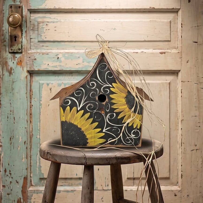 Swoop'n Swirl Birdhouse with Metal Roof - 14" x 13" x 7.5"