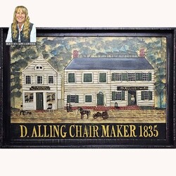 Kathy Graybill Hand Painted D. Alling Chair Maker Original Artwork - 27" x 39"