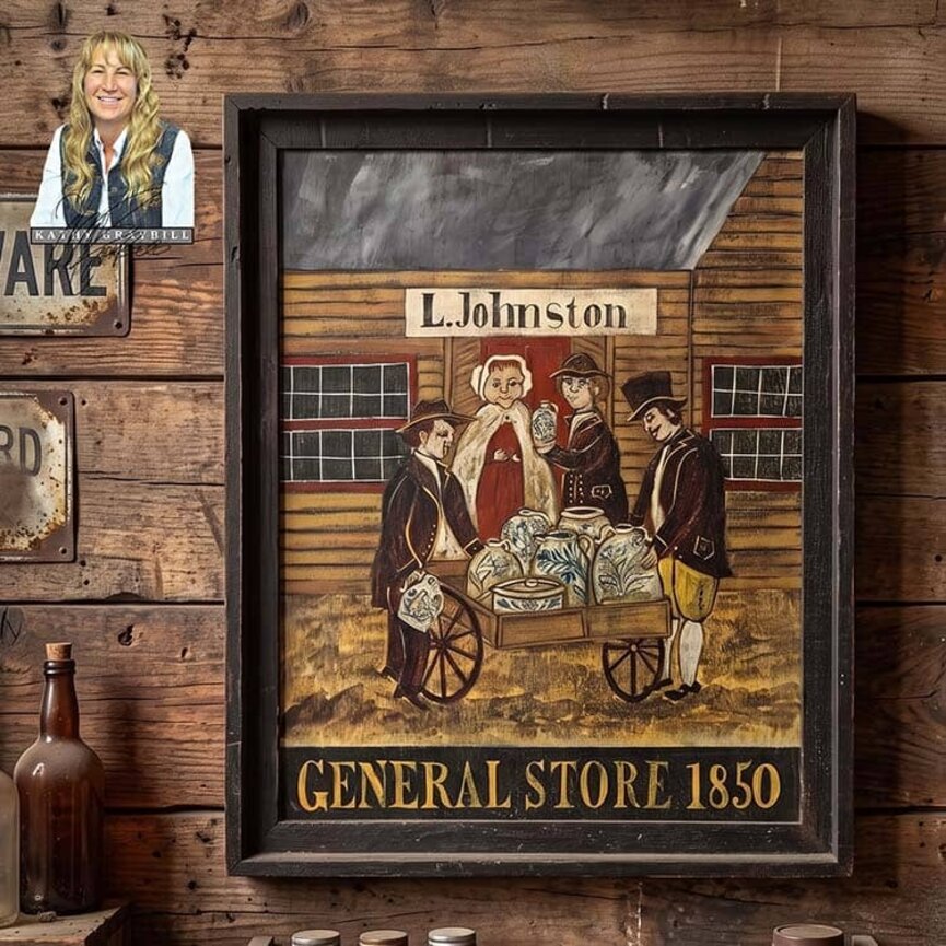 Kathy Graybill General Store Original Artwork 1850 - 25" x 31"