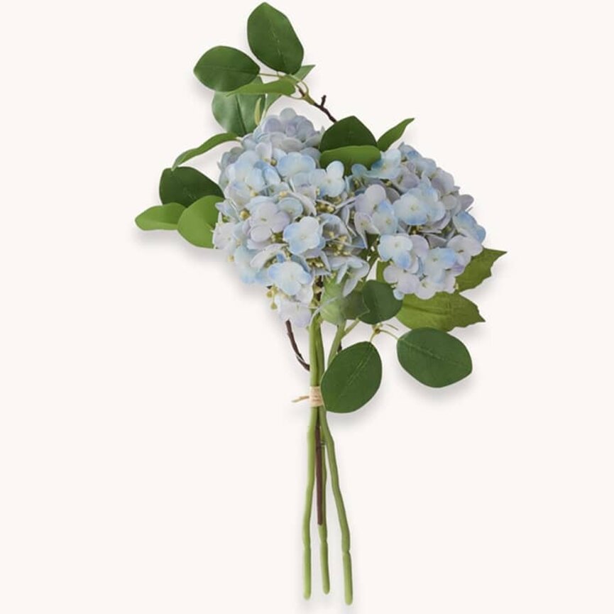 Blue Real Touch Hydrangea Bundle 4 stems - 12"