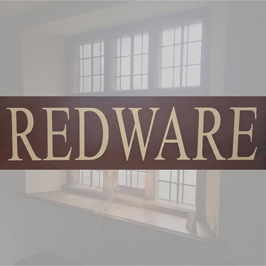 Redware Wooden Sign - 18" x 6"