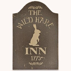 The Wild Hare Inn 1775 Shelf Sitter Tavern Sign - 9" x 6"