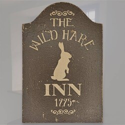 The Wild Hare Inn 1775 Shelf Sitter Tavern Sign - 9" x 6"