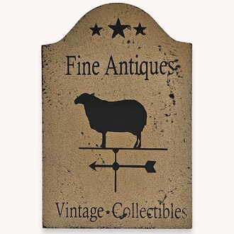 Fine Antiques Vintage Collectibles Tavern Sign Sheep Shelf Sitter