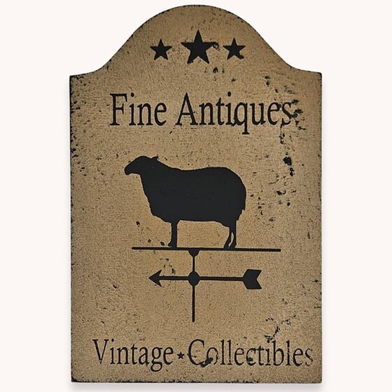Fine Antiques Vintage Collectibles Tavern Sign Sheep Shelf Sitter