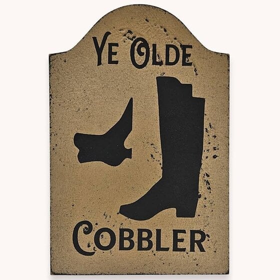Ye Olde Cobbler Tavern Sign Shelf Sitter
