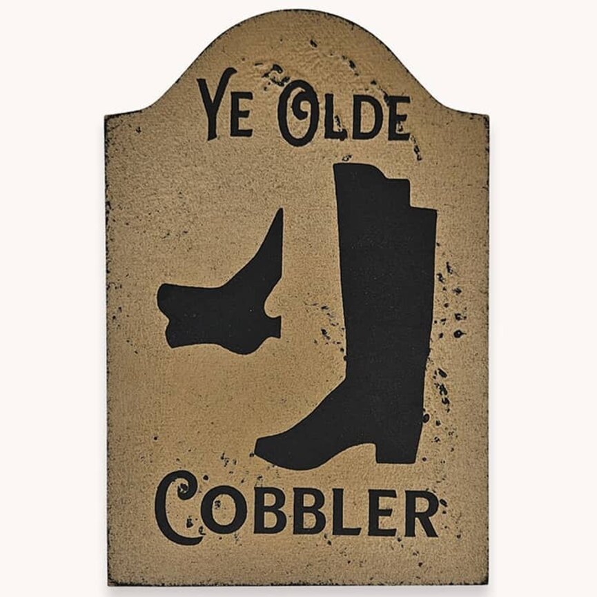 Tavern Sign Ye Olde Cobbler Shelf Sitter - 9" x 6"