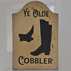 Tavern Sign Ye Olde Cobbler Shelf Sitter - 9" x 6"