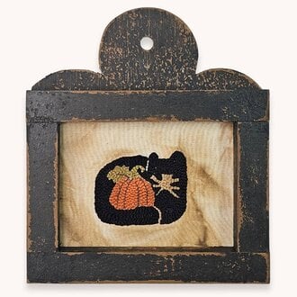 Black Cat & Pumpkin Needle Punched Sampler
