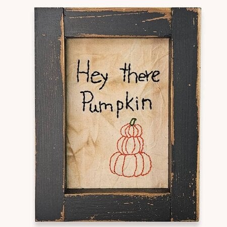 Hey There Pumpkin Stitched Sampler