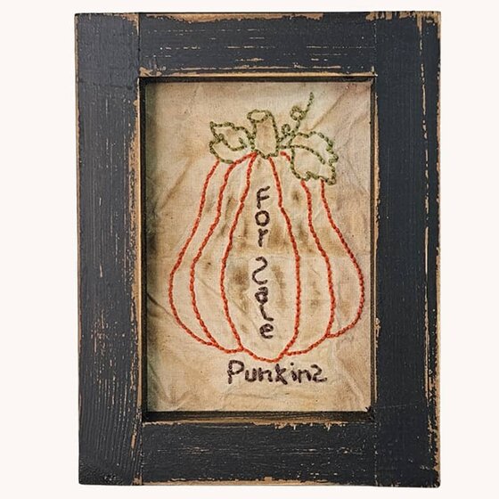 For Sale Punkins Stitched Sampler