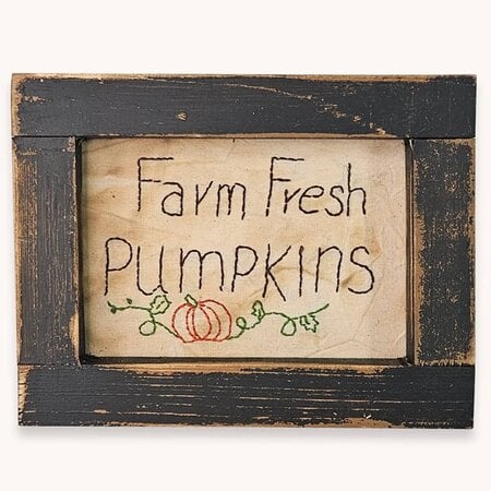 Farm Fresh Pumpkins Stitched Sampler
