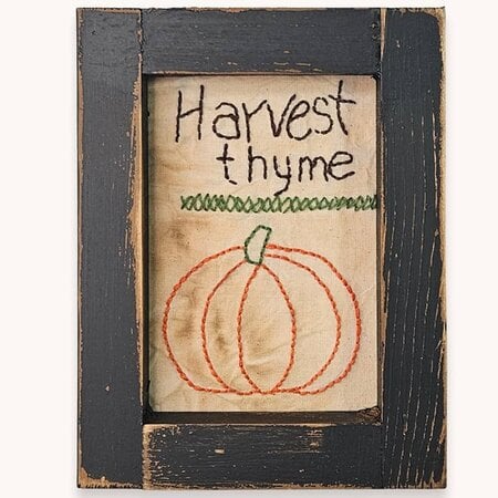 Harvest Thyme with Pumpkin Stitched Sampler