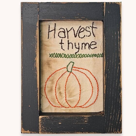 Harvest Thyme with Pumpkin Stitched Sampler