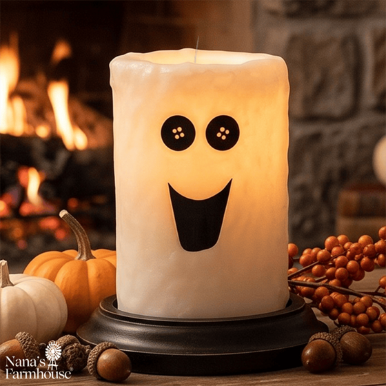 Boo Ghost Candle Sleeve