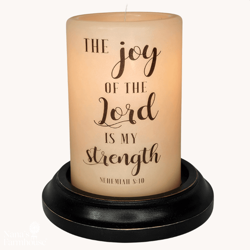 Joy of Lord Strength Candle Sleeve - Antique Vanilla