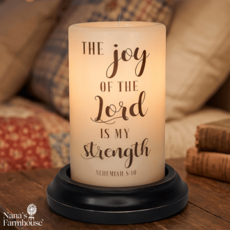Joy of Lord Strength Candle Sleeve - Antique Vanilla
