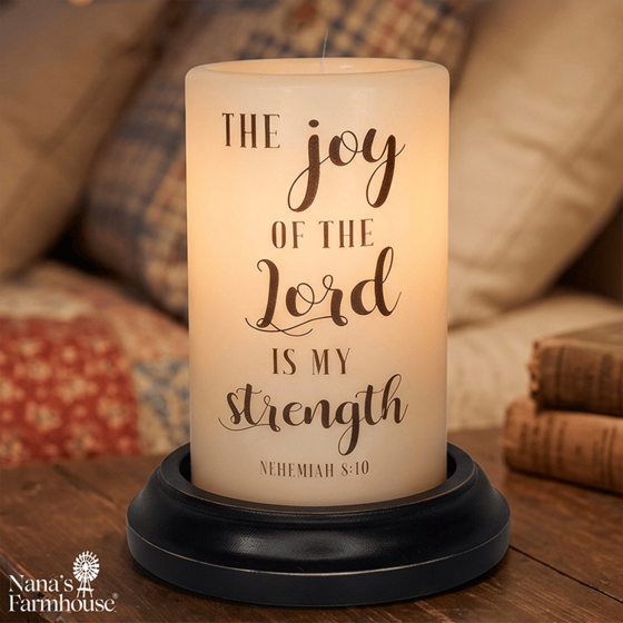 Joy of Lord Strength Candle Sleeve - Antique Vanilla