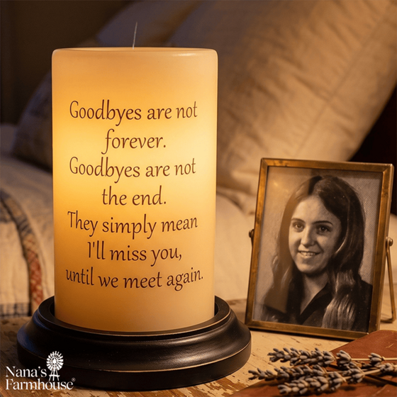 Goodbyes Are Not Forever Candle Sleeve - Antique Vanilla
