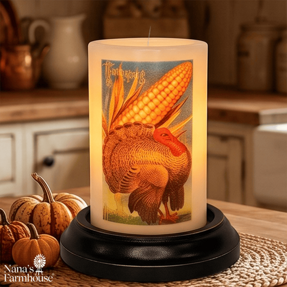 Thanksgiving Turkey Candle Sleeve - Vanilla