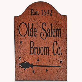 Olde Salem Broom Co. Tavern Sign Shelf Sitter