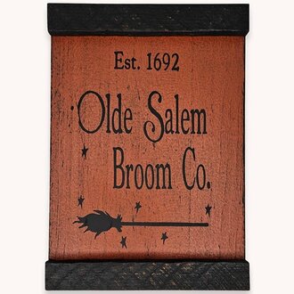 Olde Salem Broom Co. Shelf Sitter Sign