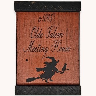 Olde Salem Meeting House Shelf Sitter Sign