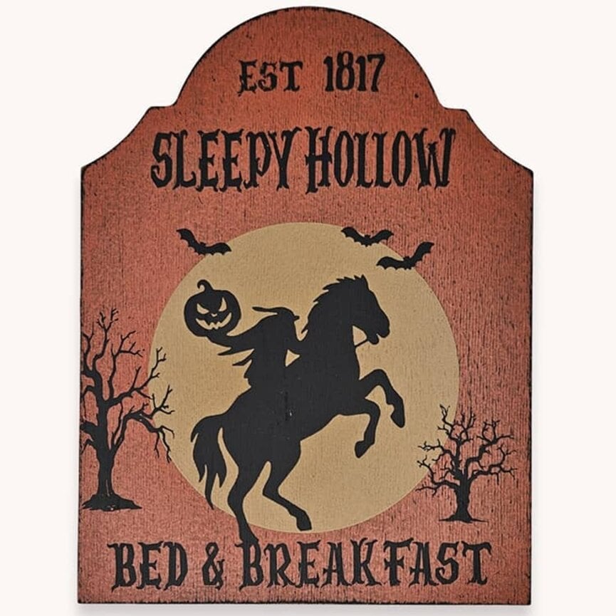 Sleepy Hollow Bed & Breakfast Shelf Sitter Sign - 12" x 9"