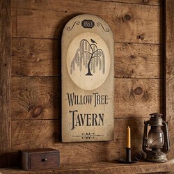 Willow Tree Tavern Wall Sign - 28" x 12"