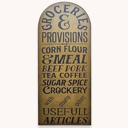 Groceries & Provisions Tavern Sign - 28" x 12"