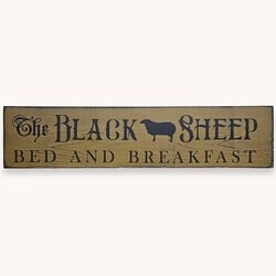 Black Sheep Bed & Breakfast Wall Sign - 24"