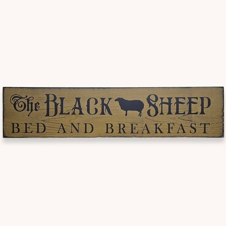 Black Sheep Bed & Breakfast Wall Sign - 24"