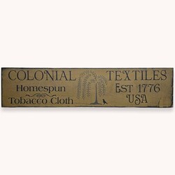 Colonial Textiles Wall Sign - 24"