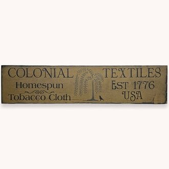 Colonial Textiles Wall Sign