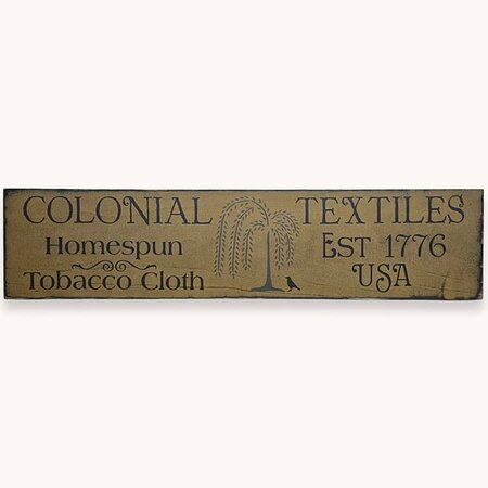 Colonial Textiles Wall Sign