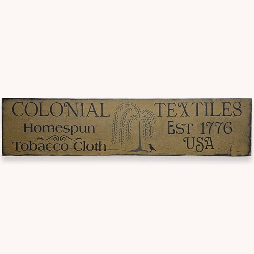 Colonial Textiles Wall Sign - 24"