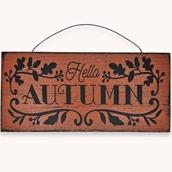 Hello Autumn Hanging Sign - 5.5" x 11.5"