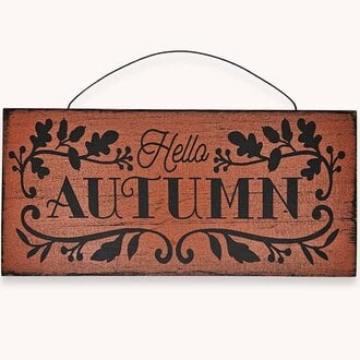 Hello Autumn Hanging Sign