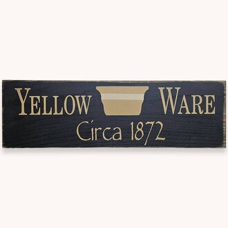 Yellow Ware Wall Sign