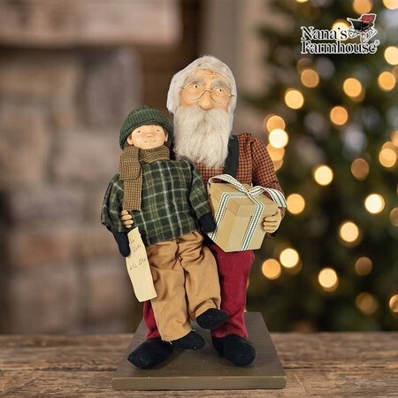 Santa Sitting with Tiny Tim