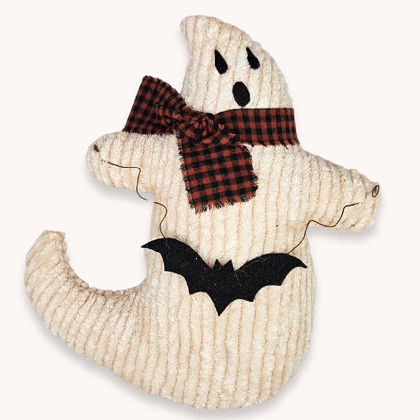 Chenille Ghost with Bat Necklace - 14"