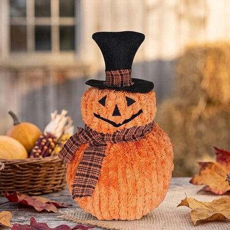 Chenille Pumpkin Man Top Hat