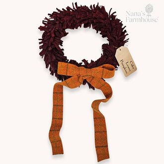 Jams & Jellies Wool Wreath with Pumpkin Patch Bow