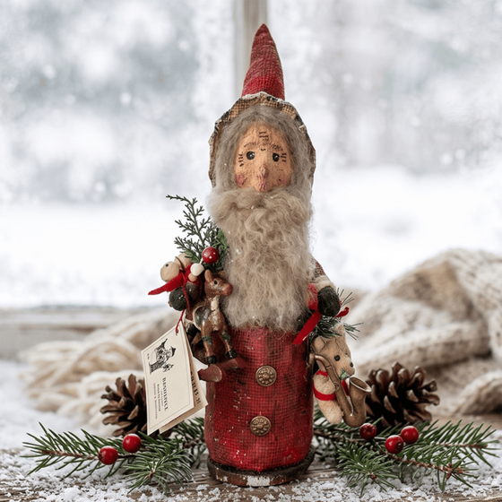 Santa with Toy Horse & Bear