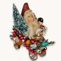 Krisnick Santa on Old Roller Skate - 7.5"